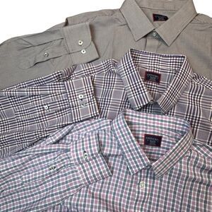 Lot 3 - UNTUCKit Long Sleeve Wrinkle Free Shirts Red Blue Pink Plaid Men's 2XL
